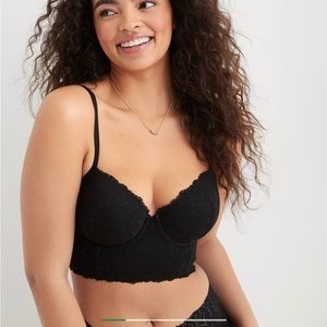 AERIE Real Happy Demi Lightly Lined Candy Lace Bra